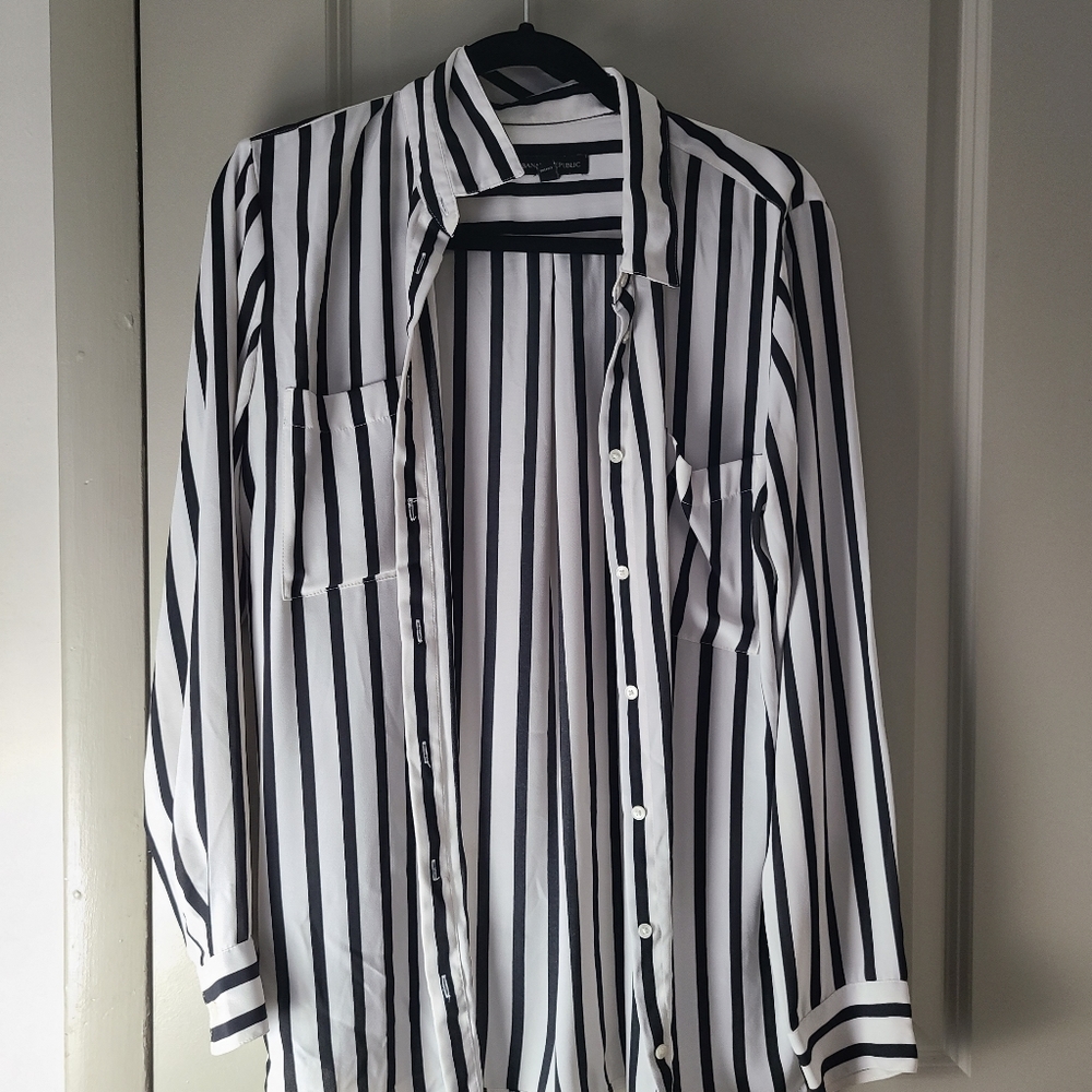 Banana republic stripped button down shirt